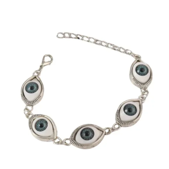 UNIQUE EVIL EYE ADJSTABLE BRACELET NWT - Picture 1 of 5